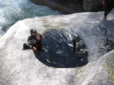 un bain avant la dernière gorge